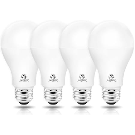 Energetic Lighting 150-Watt Equivalent A21 Dimmable LED Light Bulb Super Bright 2600 Lumens Warm White 5000K, 4PK YGA03C55-A21-20W-850-4P